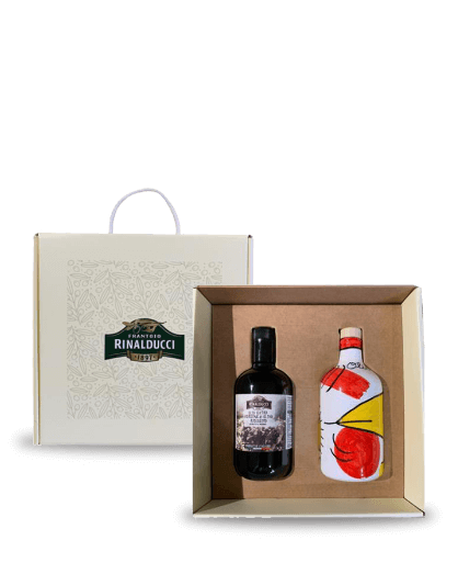 Cofanetto Bio – Olio Biologico e Orcetto in ceramica di Deruta Cofanetto Bio - Olio Biologico e Orcetto in ceramica di Deruta